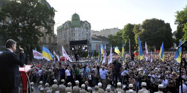 Meeting of Petr Poroshenko with voters