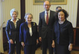 Madeleine Albright and Arseniy Yatsenyuk