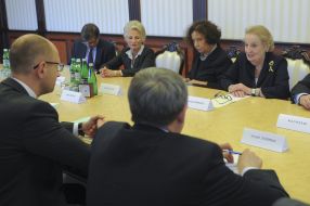 Madeleine Albright and Arseniy Yatsenyuk