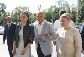 Yuliya Timoshenko, Yevgeniya Timoshenko and Aleksandr Timoshenko