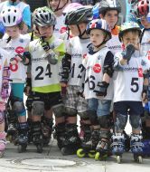Children ride on rollers