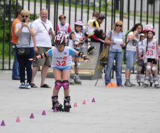 Children ride on rollers