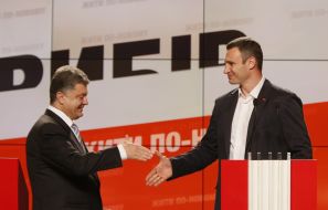 Petr Poroshenko and Vitaliy Klichko