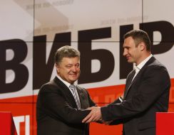 Petr Poroshenko and Vitaliy Klichko