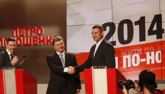 Petr Poroshenko and Vitaliy Klichko