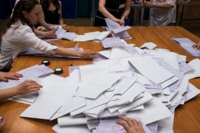 Counting of voices at the elections