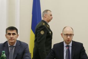 Arseniy Yatsenyuk and Vitaly Yarema