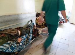 The corpses of militants