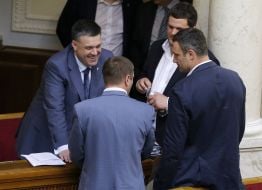 Виталий Кличко, Олег Тягнибок и Андрей Ильенко