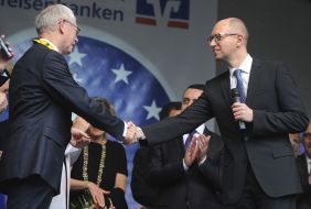 Arseniy Yatsenyuk and Herman Van Rompuy