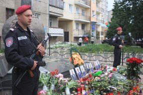 Портреты погибших под Славянском милиционеров