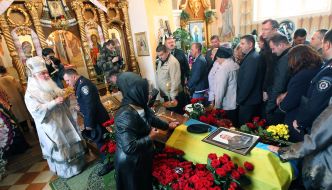 Farewell ceremony for fallen Maj. Gen. Sergei Kulchitsky