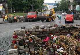 Cleaning of the streets Hrushevskoho