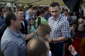 Vitaliy Klichko at the exhibition opening ceremony