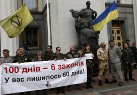 Participants of protest action