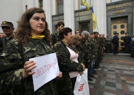 Participants of protest action