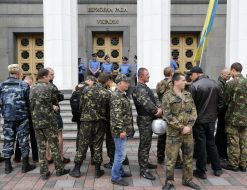 Participants of protest action