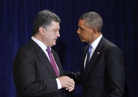 Petr Poroshenko and Barack Obama