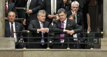 Aleksandr Kvasnievsky and Petr Poroshenko