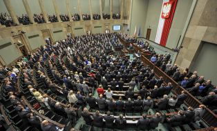 Participants of the meeting of the Polish Parliament