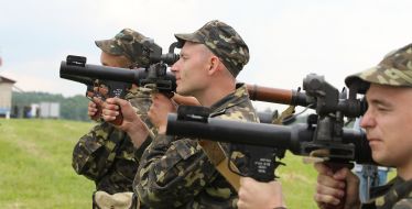 Военнослужащие во время учений