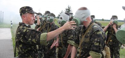 Военнослужащие во время учений