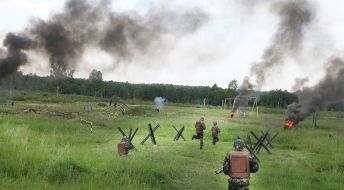 Военнослужащие во время учений