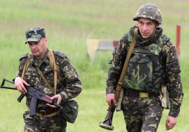 Военнослужащие во время учений