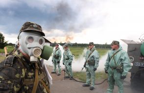 Военнослужащие во время учений