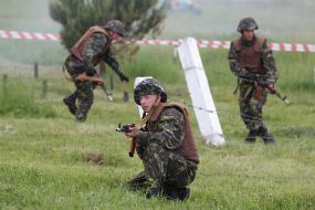 Военнослужащие во время учений