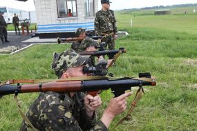 Военнослужащие во время учений