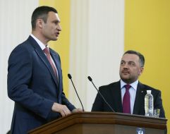 Vitali Klitschko and Oleg Mahnitskyy