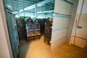 Warehouse of seized gambling machines