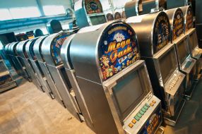 Warehouse of seized gambling machines