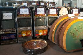 Warehouse of seized gambling machines