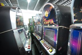 Warehouse of seized gambling machines