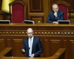 Arseniy Yatsenyuk and Aleksandr Turchinov