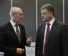 Герман ван Ромпей и Петр Порошенко