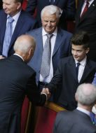 Joe Biden, Mikhail Poroshenko, Leonid Kuchma and Leonid Kravchuk