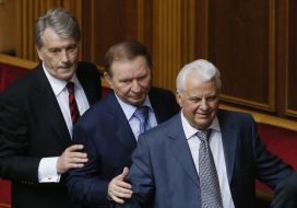 Viktor Yushchenko, Leonid Kuchma and Leonid  Kravchuk