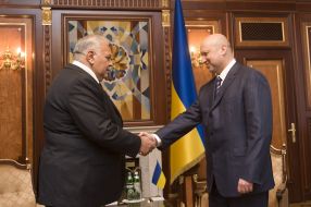 Aleksandr Turchinov and Oktay Asadov