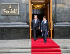 Poroshenko with his son