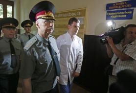 Mikhail Koval in the hospital