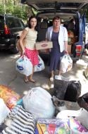 Activists collect humanitarian aid
