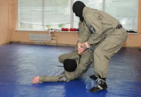 Militiamen during exercise