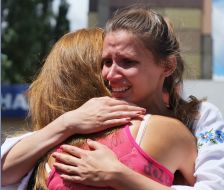 People during the mourning rally