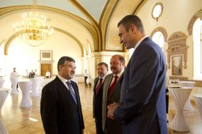 Vitaliy Klichko during a diplomatic reception
