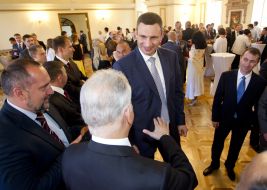 Vitaliy Klichko during a diplomatic reception