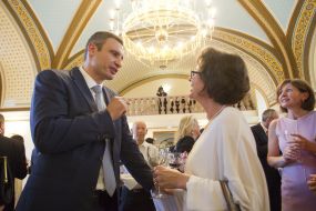 Vitaliy Klichko during a diplomatic reception