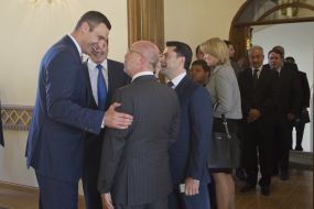 Vitaliy Klichko during a diplomatic reception